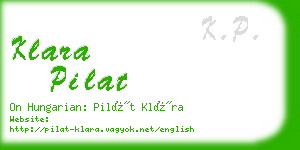 klara pilat business card